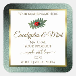 Adesivo Quadrado Lâmpadas Escuras Láteas Brancas do Produto Etiquet