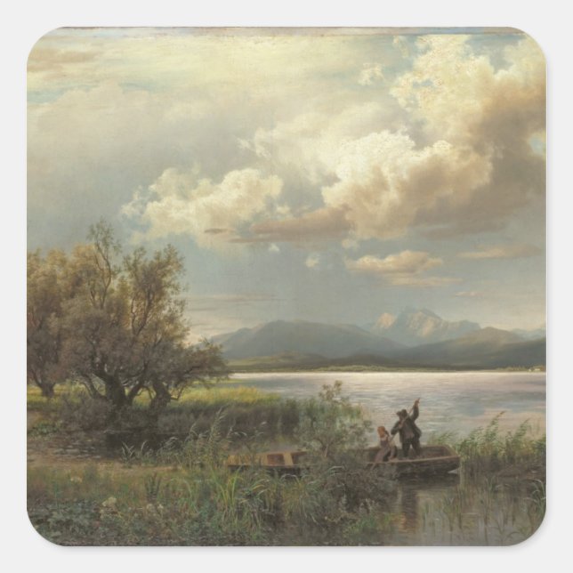 Adesivo Quadrado Landscape Bayern, 1856 (Frente)