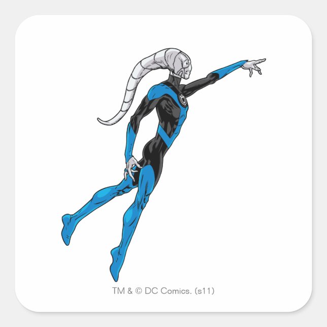 Adesivo Quadrado Lanterna Azul 10 (Frente)