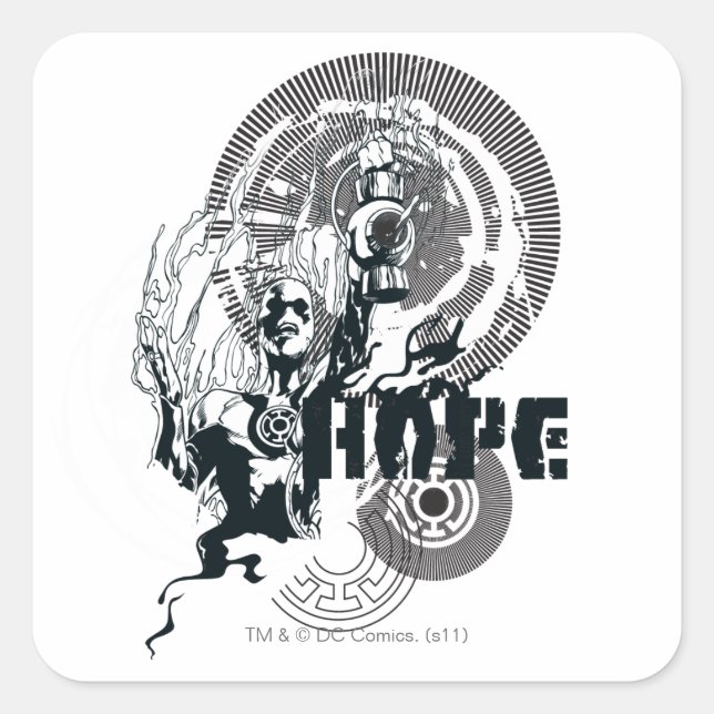 Adesivo Quadrado Lanterna Azul Gráfico 4 (Frente)