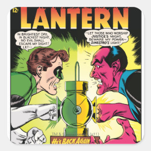 Adesivo Quadrado Lanterna verde contra Sinestro