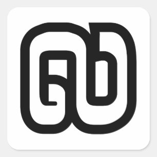 Adesivo Quadrado Lao/Laotian número nove de Laos/9/໙ (Kao/Gao)