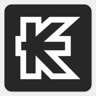 Adesivo Quadrado Laos Kip Lao / Sinal de dinheiro do Laos