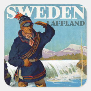 Adesivo Quadrado ~ Lappland da suecia