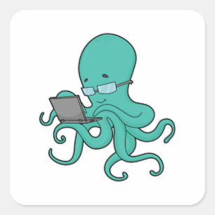 Adesivo Quadrado Laptop Octopus