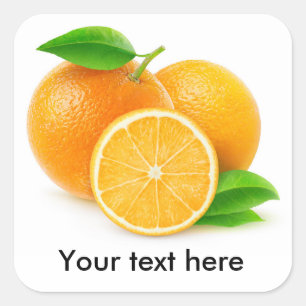 Adesivo Quadrado Laranjas frescas