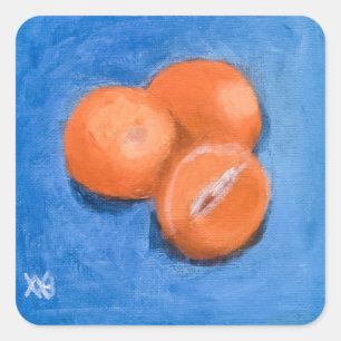 Adesivo Quadrado Laranjas mandarinas