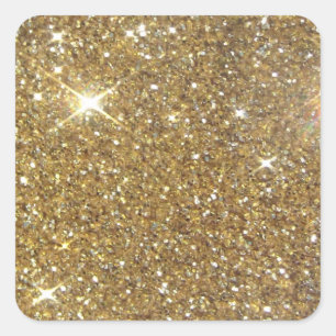 Adesivo Quadrado Largura Dourada do luxo - Imagem impressa