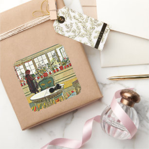 Adesivo Quadrado Larsson, Flores no Quintal