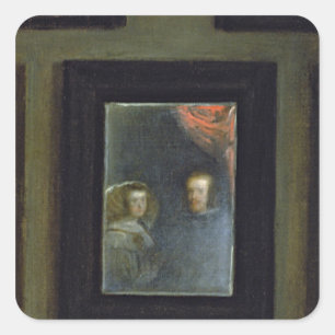 Adesivo Quadrado Las Meninas ou família de Philip IV, c.1656