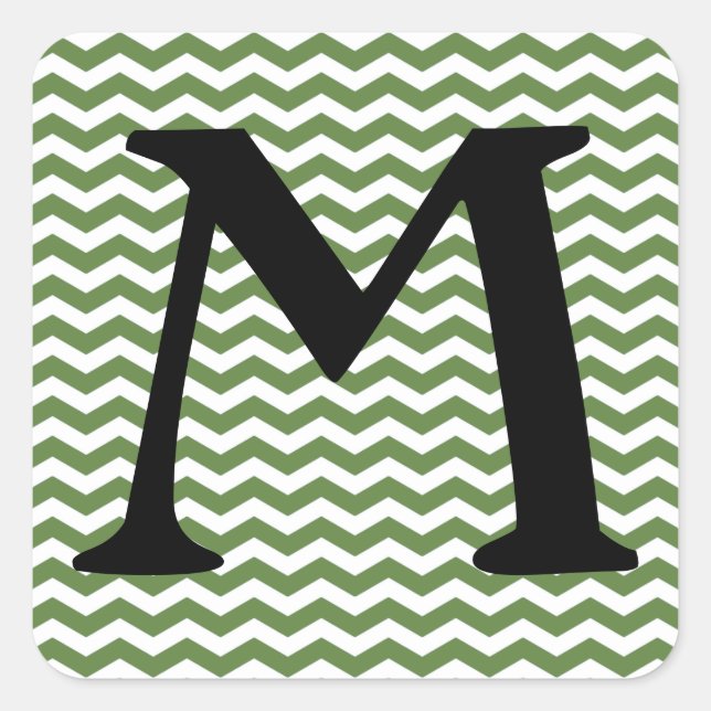 Adesivo Quadrado Las Palmas Green Wave Chevron (Frente)