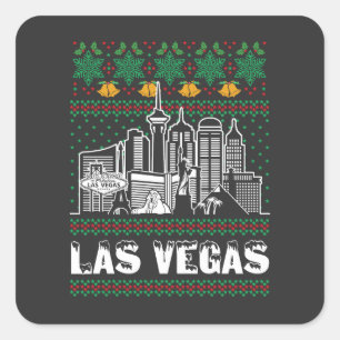 Adesivo Quadrado Las Vegas Nevada Ugly Christmas