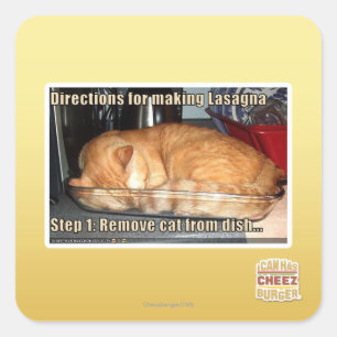 Adesivo Quadrado lasanha fazer