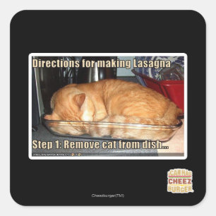 Adesivo Quadrado Lasanhas do fazer