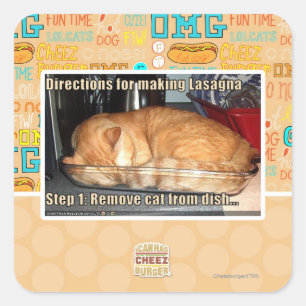 Adesivo Quadrado Lasanhas do fazer