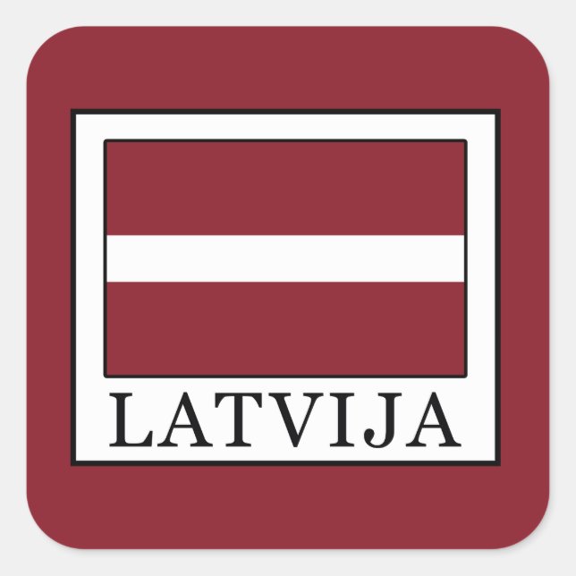 Adesivo Quadrado Latvija (Frente)