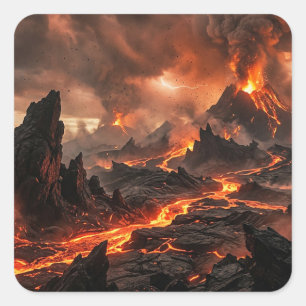Adesivo Quadrado Lava Vulcânica