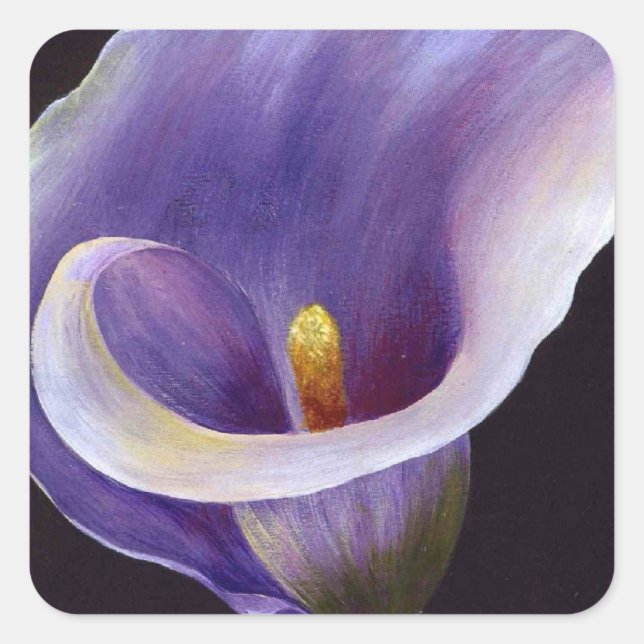 Adesivo Quadrado Lavanda Calla Lily (Frente)