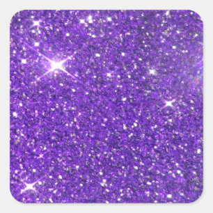 Adesivo Quadrado Lavanda de Trendy Roxo Glitter Glitz