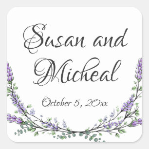 Adesivo Quadrado Lavanda e Eucalyptus