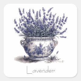 Adesivo Quadrado Lavanda no Azul Delft