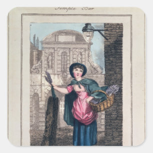 Adesivo Quadrado Lavanda, Temple Bar, de "Cries of London"