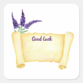 Adesivo Quadrado Lave delicada Mínima da Proveniência de Aquarela C