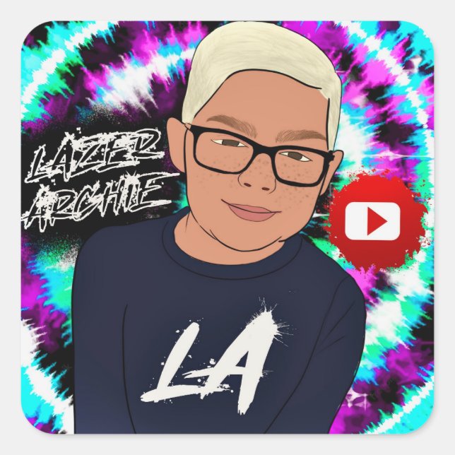 Adesivo Quadrado Lazer Archie Stickers (Frente)