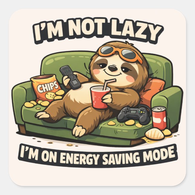 Adesivo Quadrado Lazy Level: Expert (Frente)