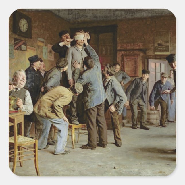 Adesivo Quadrado Le Bain de Pieds Inattendu, 1895 (Frente)