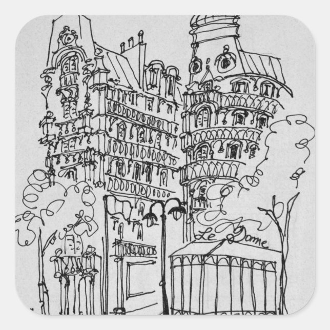 Adesivo Quadrado Le Dome em Boulevard Raspail | Paris, França (Frente)