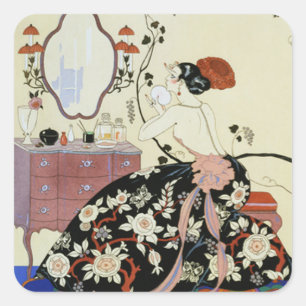 Adesivo Quadrado Le Grand Decolletage de George Barbier, Art Deco