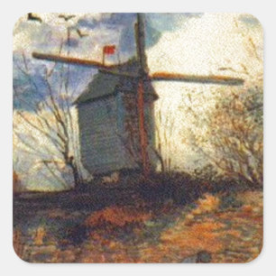 Adesivo Quadrado Le Moulin de la Galette Van Gogh