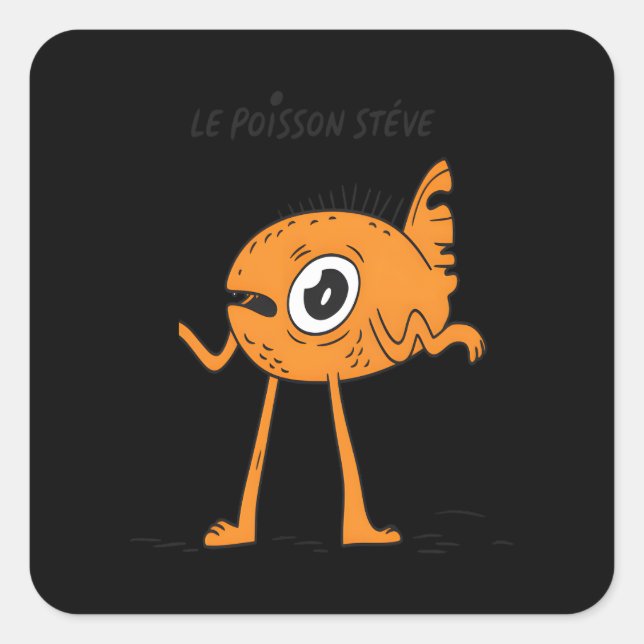 Adesivo Quadrado Le Poisson Steve Cute & Funny (Frente)