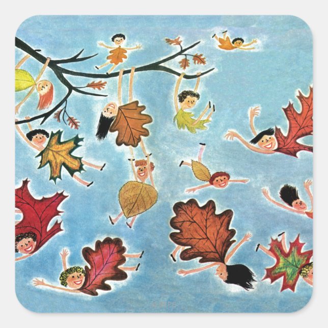 Adesivo Quadrado Leaf Kids (Frente)