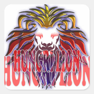 Adesivo Quadrado Leão