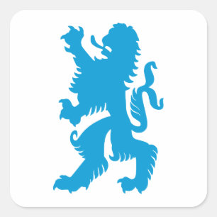 Adesivo Quadrado Leão bávaro Azure
