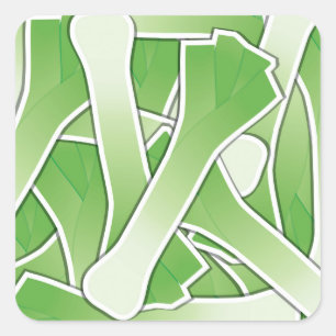 Adesivo Quadrado Leek Funky