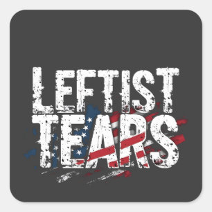 Adesivo Quadrado Leftista Lágrimas Liberais Democratas Kamal Harris
