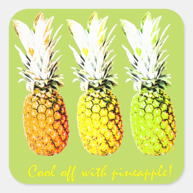 Adesivo Quadrado Legal Com Pinapple (Frente)