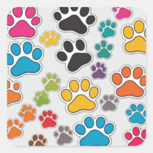 Adesivo Quadrado Legal Design com pinças de cães