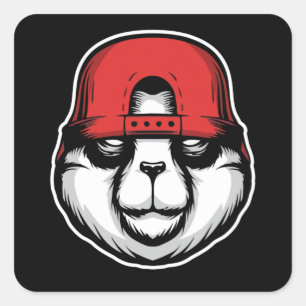 Adesivo Quadrado Legal Panda