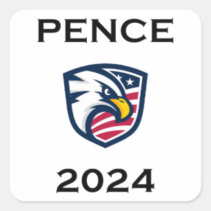 Adesivo Quadrado Legal Patriótico Mike Pence 2024 Eagle