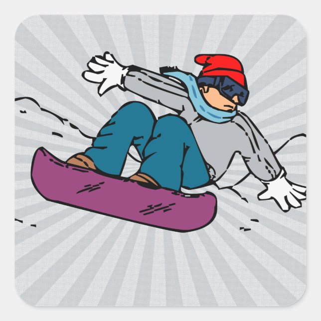Adesivo Quadrado Legal Snowboard | amantes do snowboard |snowboard (Frente)
