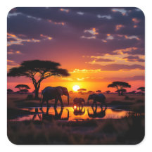 Leggings Africanas Pôr-do-Sol Majestade