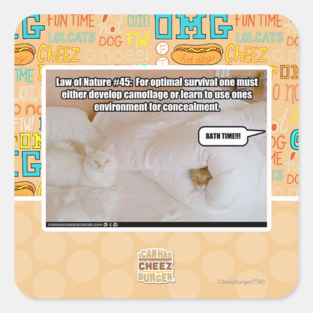 Adesivo Quadrado Lei da Natureza #45 (Frente)