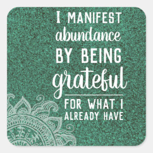 Adesivo Quadrado Lei Motivacional de Atração de Cotação Inspira