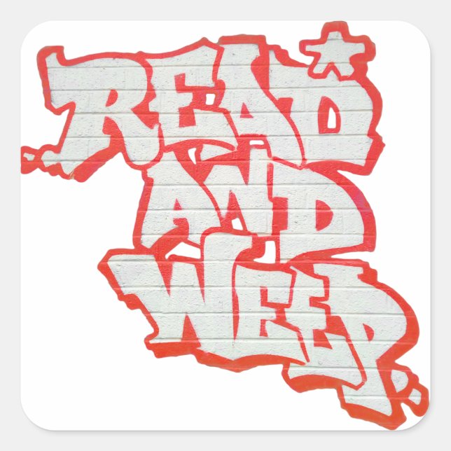 Adesivo Quadrado Leia-os e Weep (Frente)