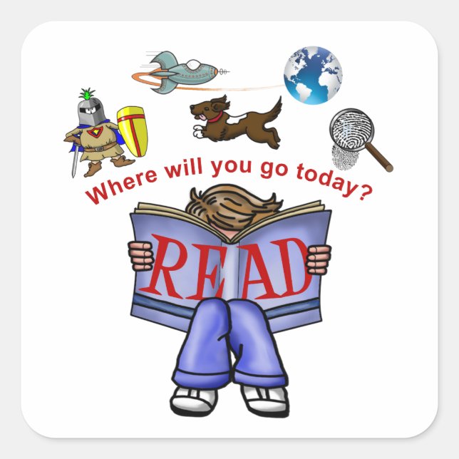 Adesivo Quadrado Leitura (Frente)