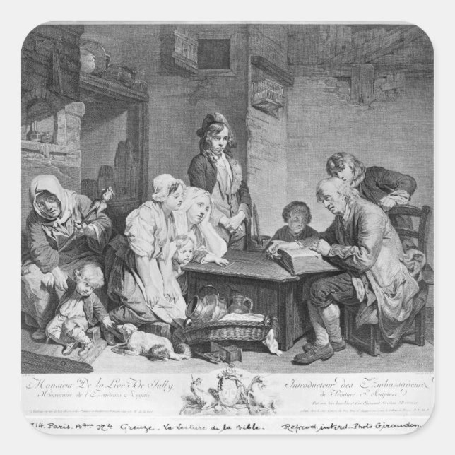 Adesivo Quadrado Leitura da Bíblia (Frente)